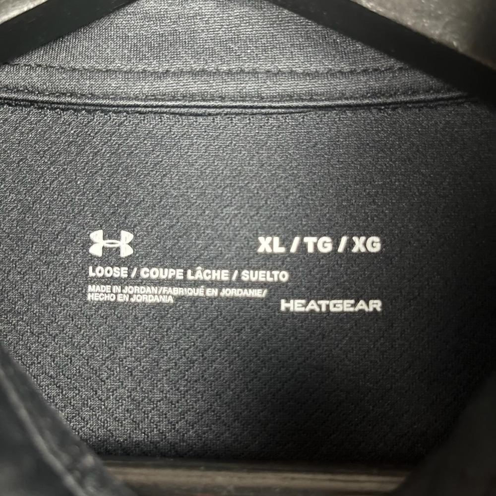 Under Armour Black Heat Tech Retro Sportswear Golf Polo Shirt XL - Picture 3 of 5